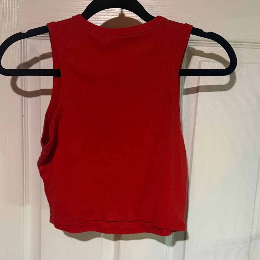 Red Crop Top with 'Ride Free' Design - Picture 3 of 3